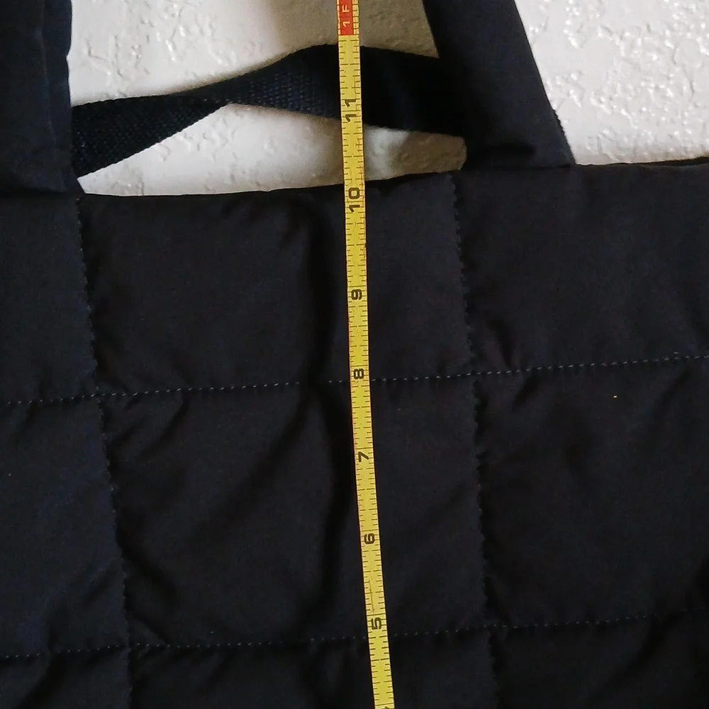 GAP Black Quilted Tote Bag with Shoulder Strap